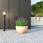Grove Modern Fiberstone Round Planter Weather Resistant Design Plant Pot - Elax Furniture
