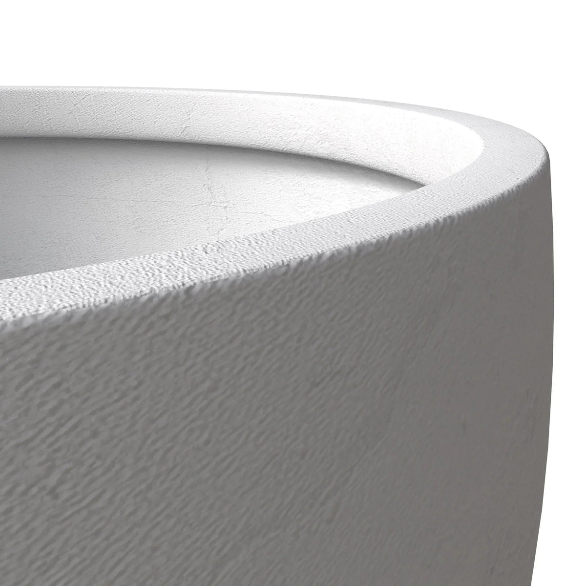 Grove Modern Fiberstone Round Planter Weather Resistant Design Plant Pot - Elax Furniture