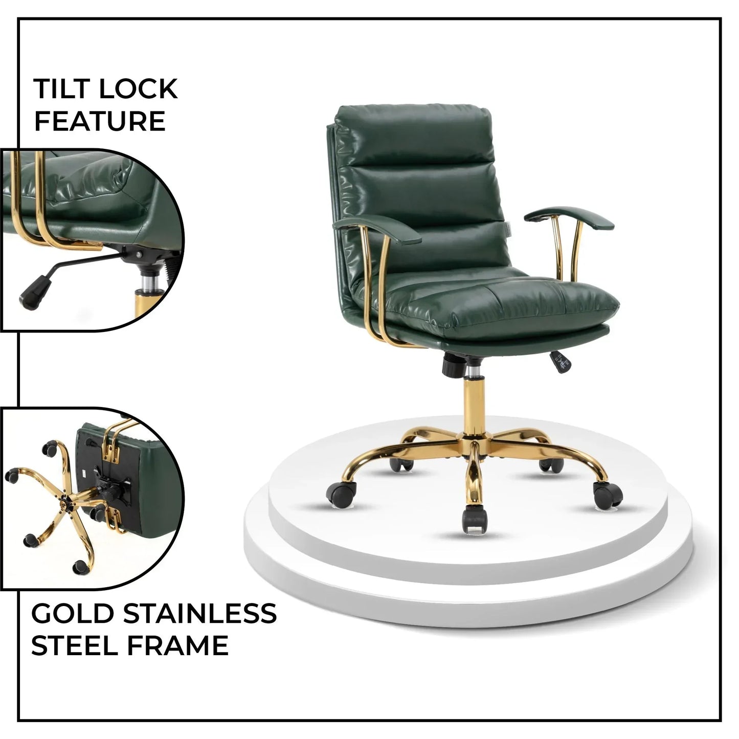 Regina Modern Leather Adjustable Conference Office Chair - Elax Furniture