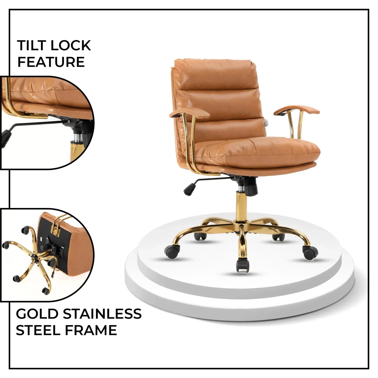 Regina Modern Leather Adjustable Conference Office Chair - Elax Furniture