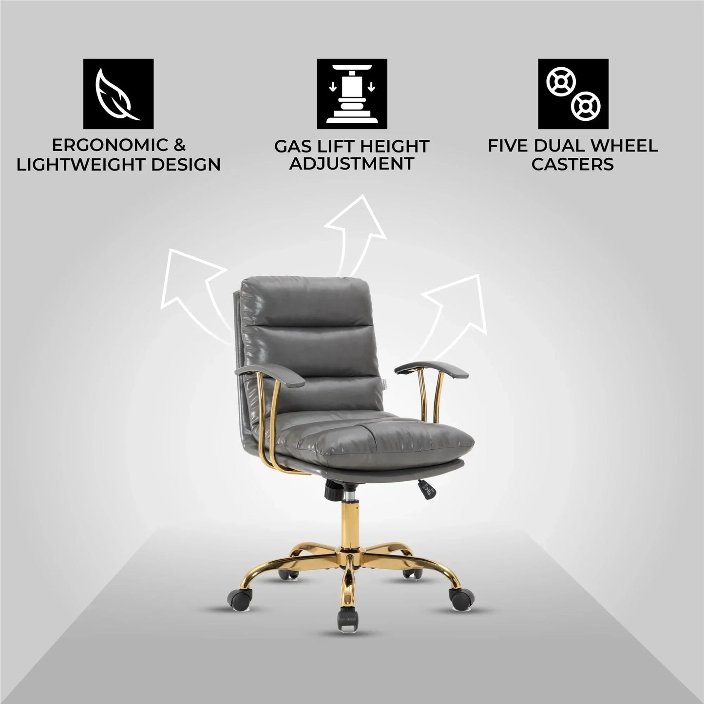 Regina Modern Leather Adjustable Conference Office Chair - Elax Furniture