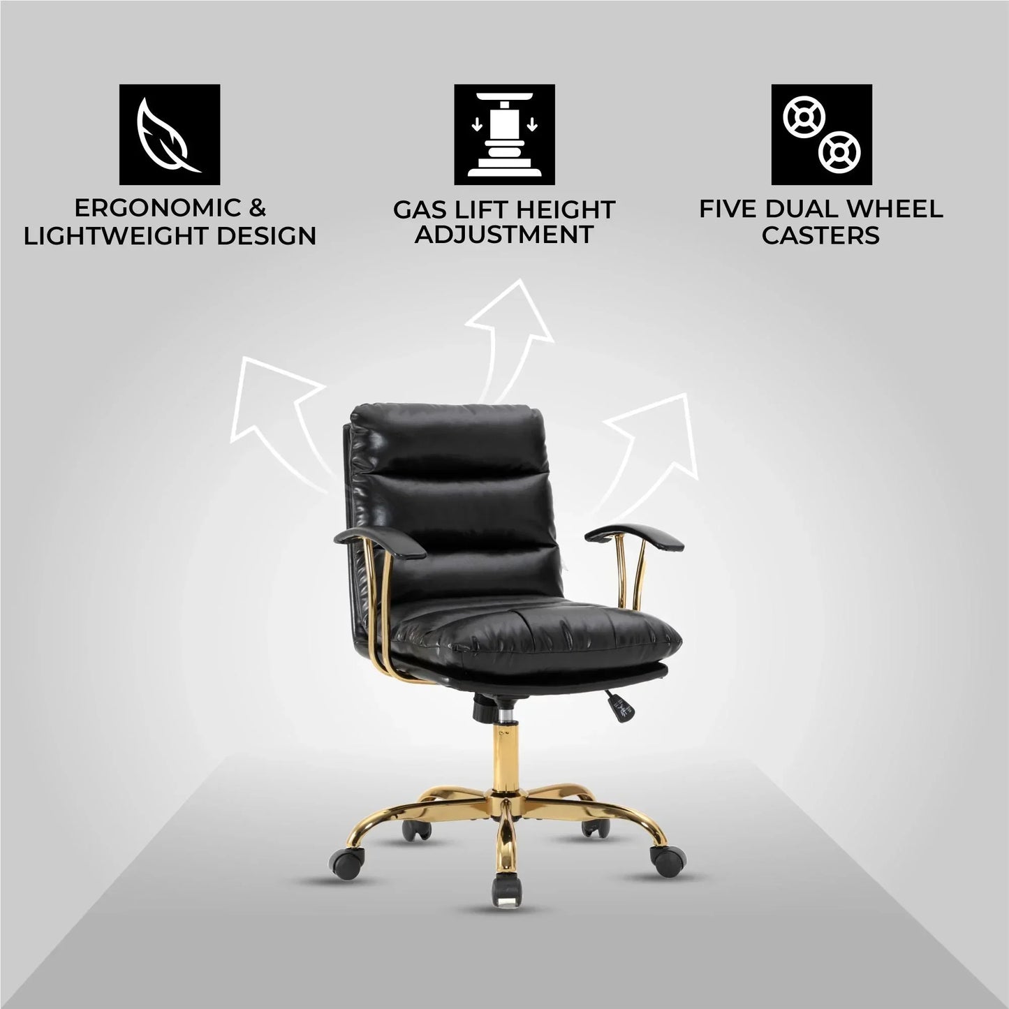 Regina Modern Leather Adjustable Conference Office Chair - Elax Furniture