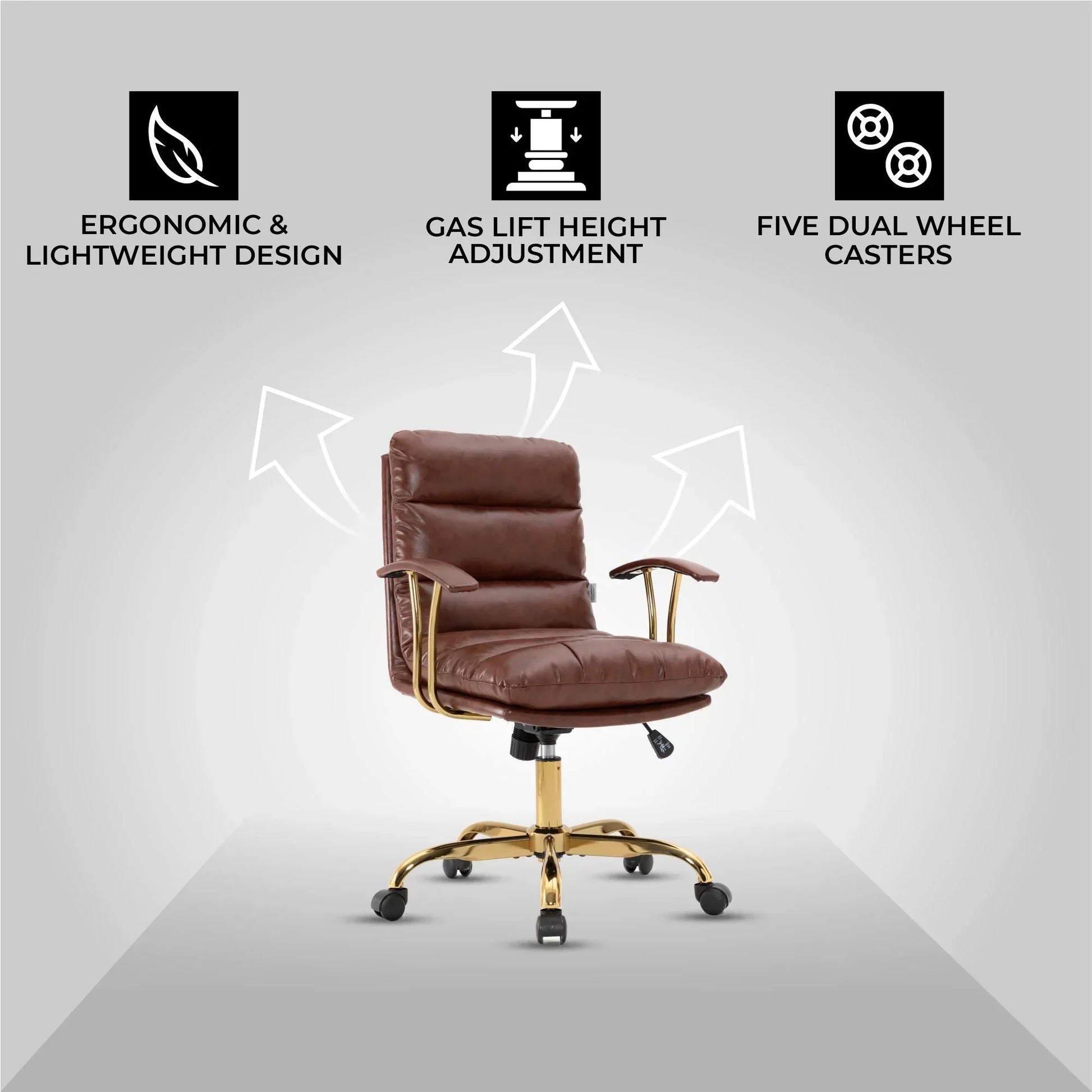 Regina Modern Leather Adjustable Conference Office Chair - Elax Furniture