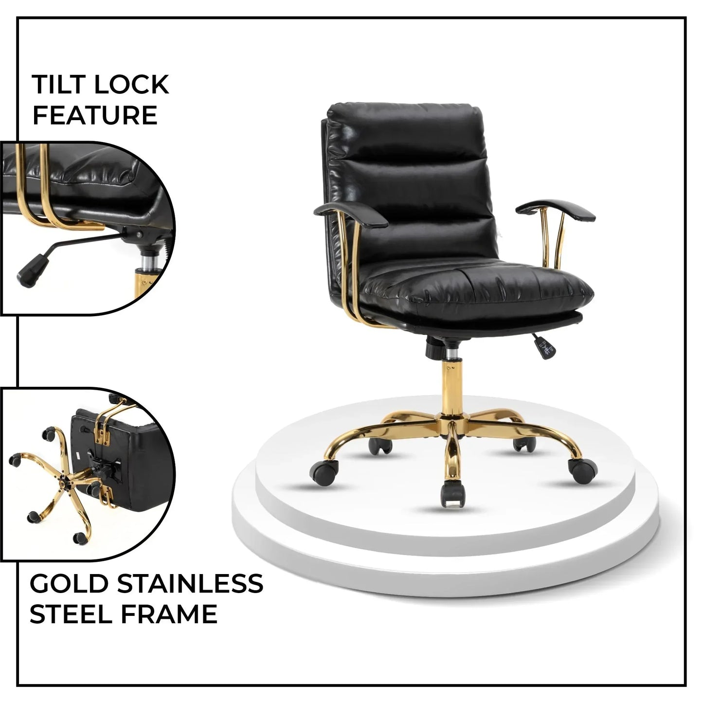 Regina Modern Leather Adjustable Conference Office Chair - Elax Furniture