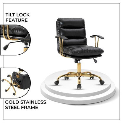 Regina Modern Leather Adjustable Conference Office Chair - Elax Furniture