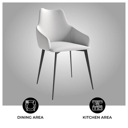 Sonnet Dining Chair Ergonomic Design with Upholstered Seating and Sturdy Iron Legs - Elax Furniture