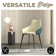 Sonnet Dining Chair Ergonomic Design with Upholstered Seating and Sturdy Iron Legs - Elax Furniture