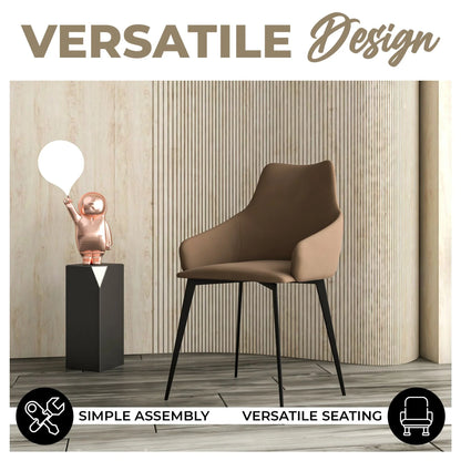 Sonnet Dining Chair Ergonomic Design with Upholstered Seating and Sturdy Iron Legs - Elax Furniture