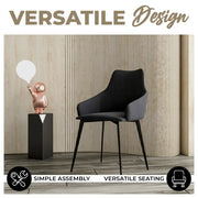 Sonnet Dining Chair Ergonomic Design with Upholstered Seating and Sturdy Iron Legs - Elax Furniture