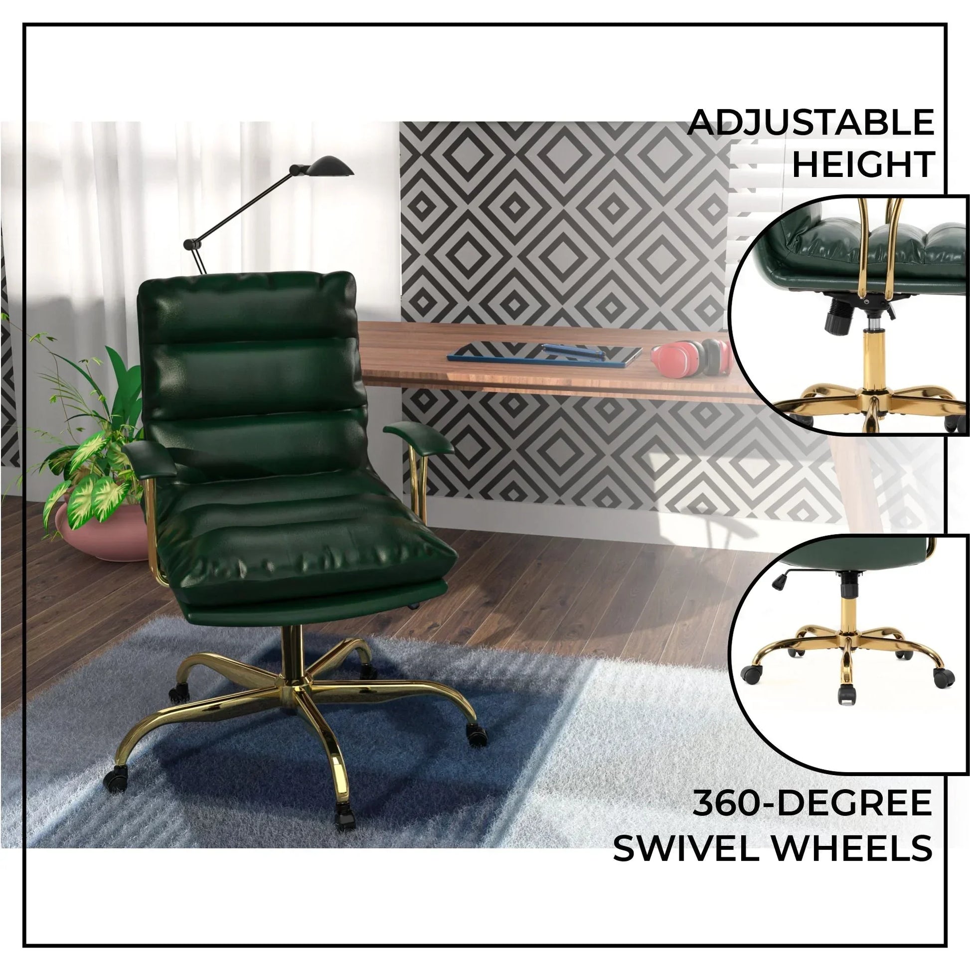 Regina Modern Leather Adjustable Conference Office Chair - Elax Furniture