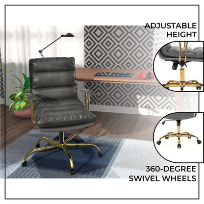 Regina Modern Leather Adjustable Conference Office Chair - Elax Furniture