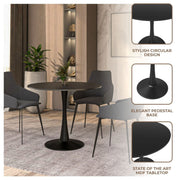 Bristol 32" Round Dining Table with Wood Top and Iron Pedestal Base - Elax Furniture