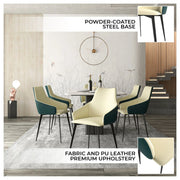 Sonnet Dining Chair Ergonomic Design with Upholstered Seating and Sturdy Iron Legs - Elax Furniture