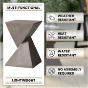 Glint Side Table in Fiberstone Square Accent Table - Elax Furniture