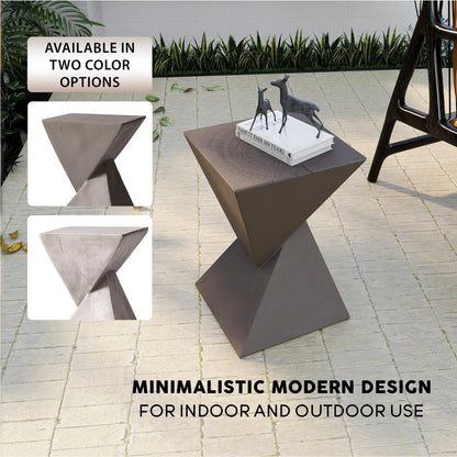Glint Side Table in Fiberstone Square Accent Table - Elax Furniture