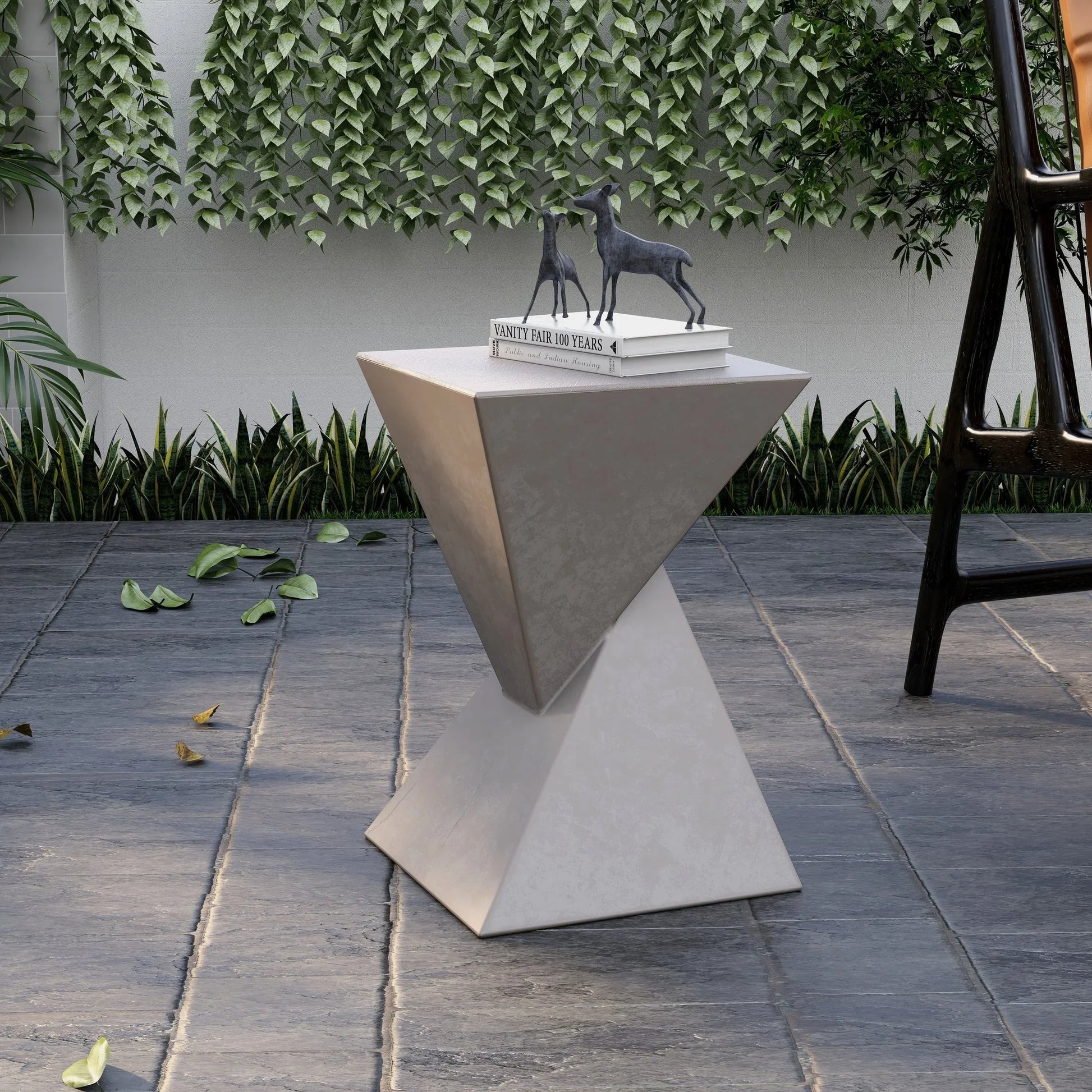 Glint Side Table in Fiberstone Square Accent Table - Elax Furniture