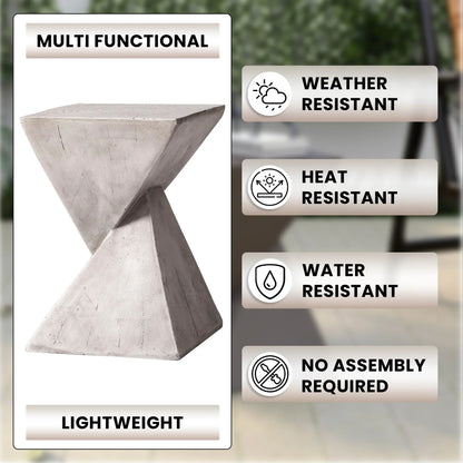 Glint Side Table in Fiberstone Square Accent Table - Elax Furniture