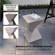 Glint Side Table in Fiberstone Square Accent Table - Elax Furniture
