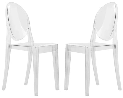 Marion Modern Transparent Acrylic Dining Chair, Set of 2 - Elax Furniture