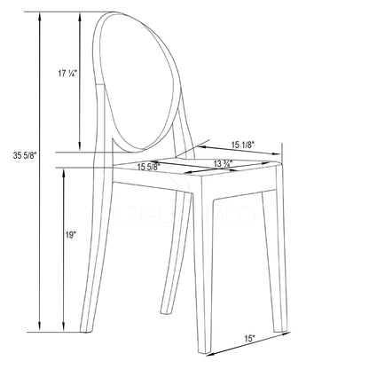Marion Modern Transparent Acrylic Dining Chair, Set of 2 - Elax Furniture