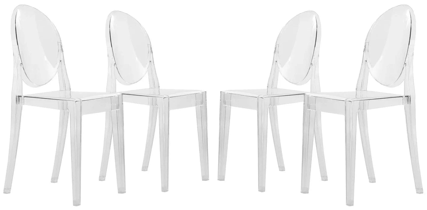 Marion Modern Transparent Acrylic Dining Chair, Set of 4 - Elax Furniture