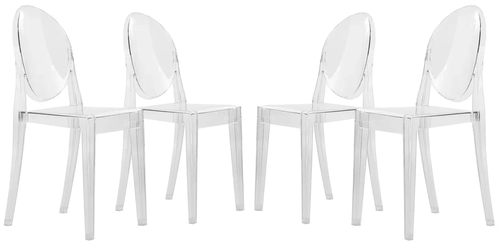 Marion Modern Transparent Acrylic Dining Chair, Set of 4 - Elax Furniture
