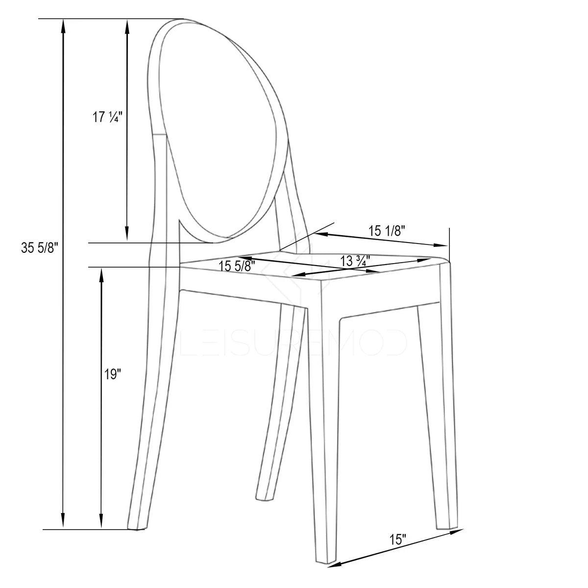 Marion Modern Transparent Acrylic Dining Chair - Elax Furniture