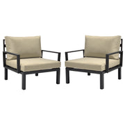 Hamilton 2-Piece ArmChair Upholstered in Polyester and Powder Coated Aluminum Frame - Elax Furniture