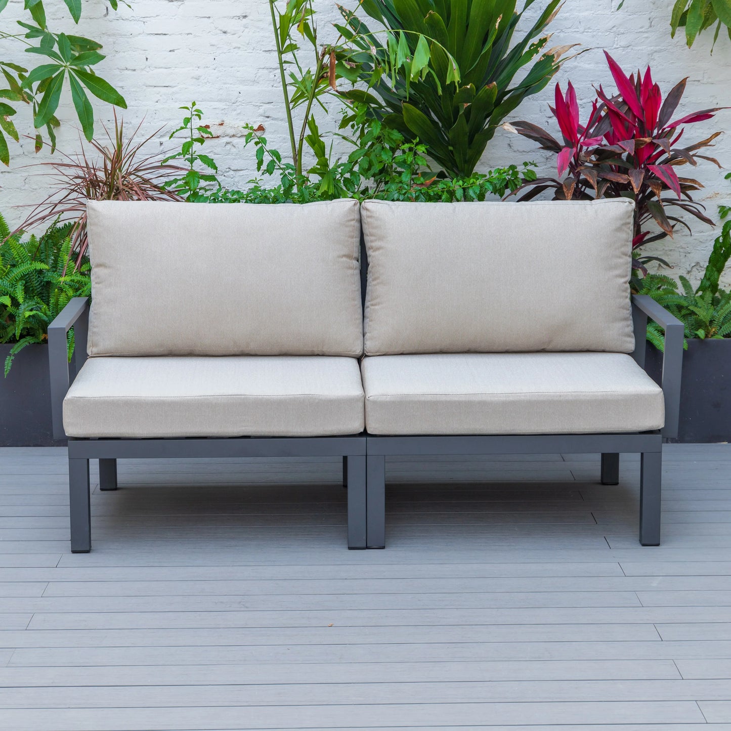 Hamilton 2-Piece ArmChair Upholstered in Polyester and Powder Coated Aluminum Frame - Elax Furniture