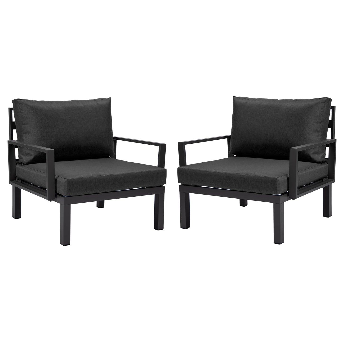 Hamilton 2-Piece ArmChair Upholstered in Polyester and Powder Coated Aluminum Frame - Elax Furniture