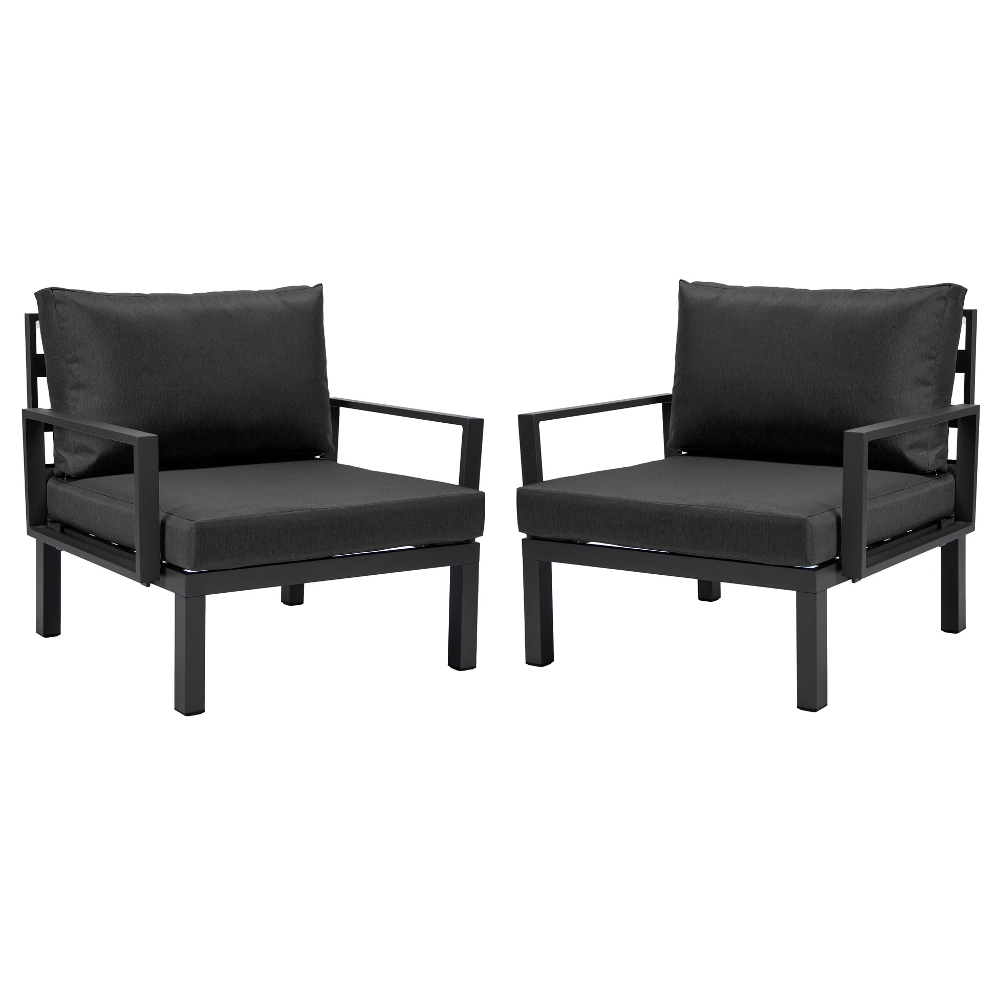 Hamilton 2-Piece ArmChair Upholstered in Polyester and Powder Coated Aluminum Frame - Elax Furniture