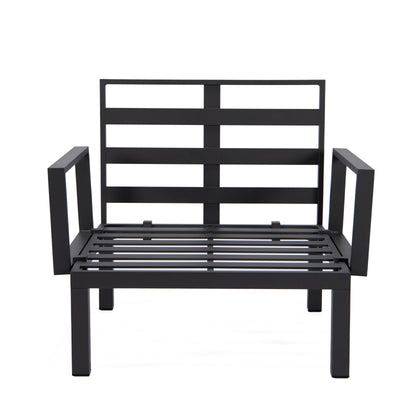 Hamilton 2-Piece ArmChair Upholstered in Polyester and Powder Coated Aluminum Frame - Elax Furniture