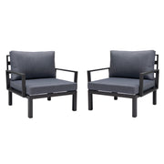 Hamilton 2-Piece ArmChair Upholstered in Polyester and Powder Coated Aluminum Frame - Elax Furniture
