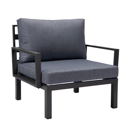 Hamilton 2-Piece ArmChair Upholstered in Polyester and Powder Coated Aluminum Frame - Elax Furniture