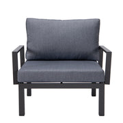 Hamilton 2-Piece ArmChair Upholstered in Polyester and Powder Coated Aluminum Frame - Elax Furniture