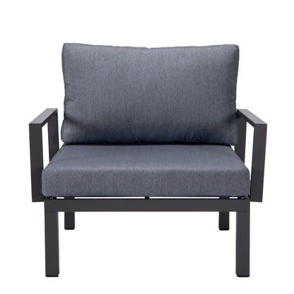 Hamilton 2-Piece ArmChair Upholstered in Polyester and Powder Coated Aluminum Frame - Elax Furniture
