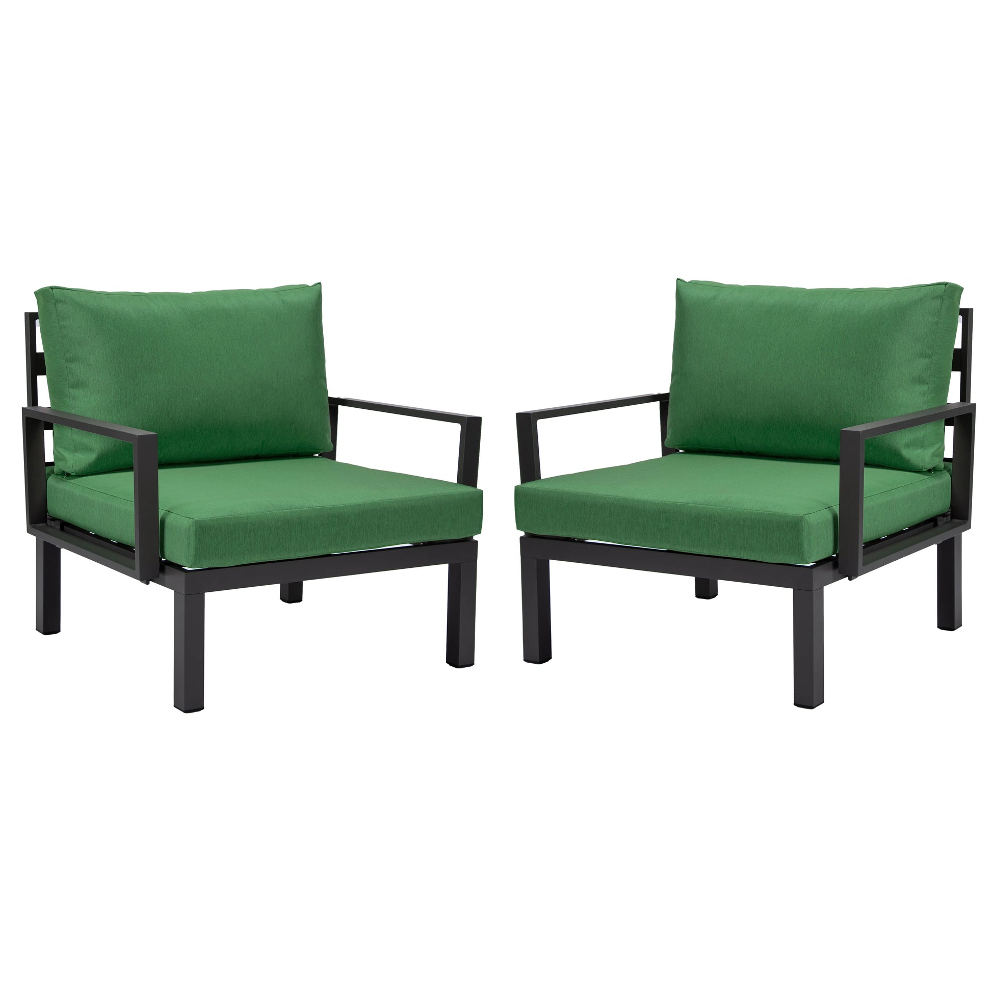 Hamilton 2-Piece ArmChair Upholstered in Polyester and Powder Coated Aluminum Frame - Elax Furniture