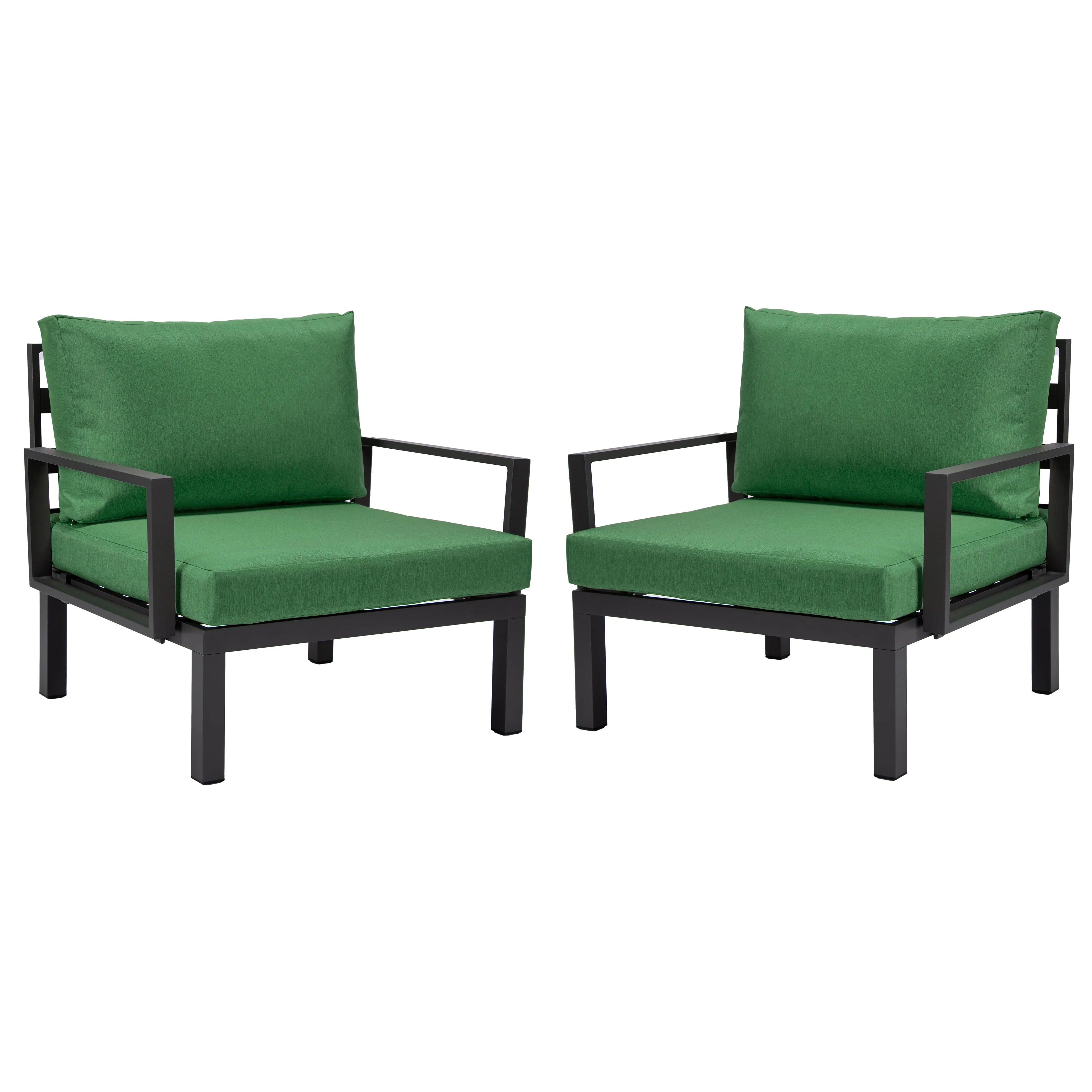 Hamilton 2-Piece ArmChair Upholstered in Polyester and Powder Coated Aluminum Frame - Elax Furniture