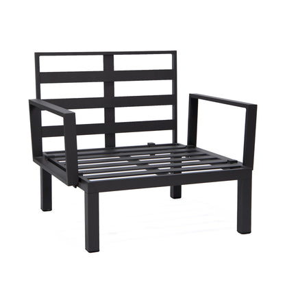 Hamilton 2-Piece ArmChair Upholstered in Polyester and Powder Coated Aluminum Frame - Elax Furniture