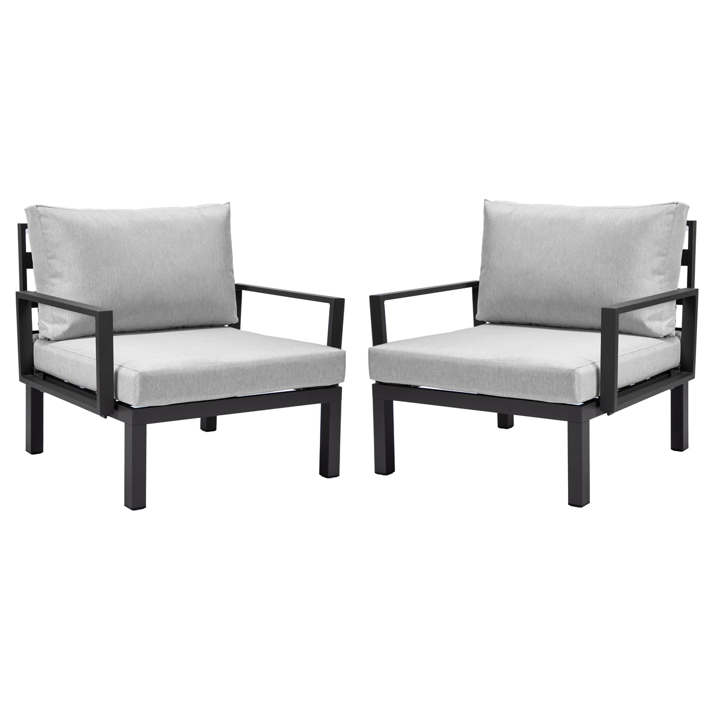 Hamilton 2-Piece ArmChair Upholstered in Polyester and Powder Coated Aluminum Frame - Elax Furniture