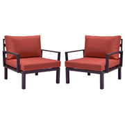 Hamilton 2-Piece ArmChair Upholstered in Polyester and Powder Coated Aluminum Frame - Elax Furniture