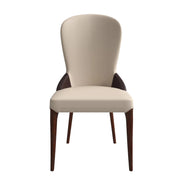 Havana Leather Dining Chair with a Two-Tone Color Design and Rubberwood Legs - Elax Furniture