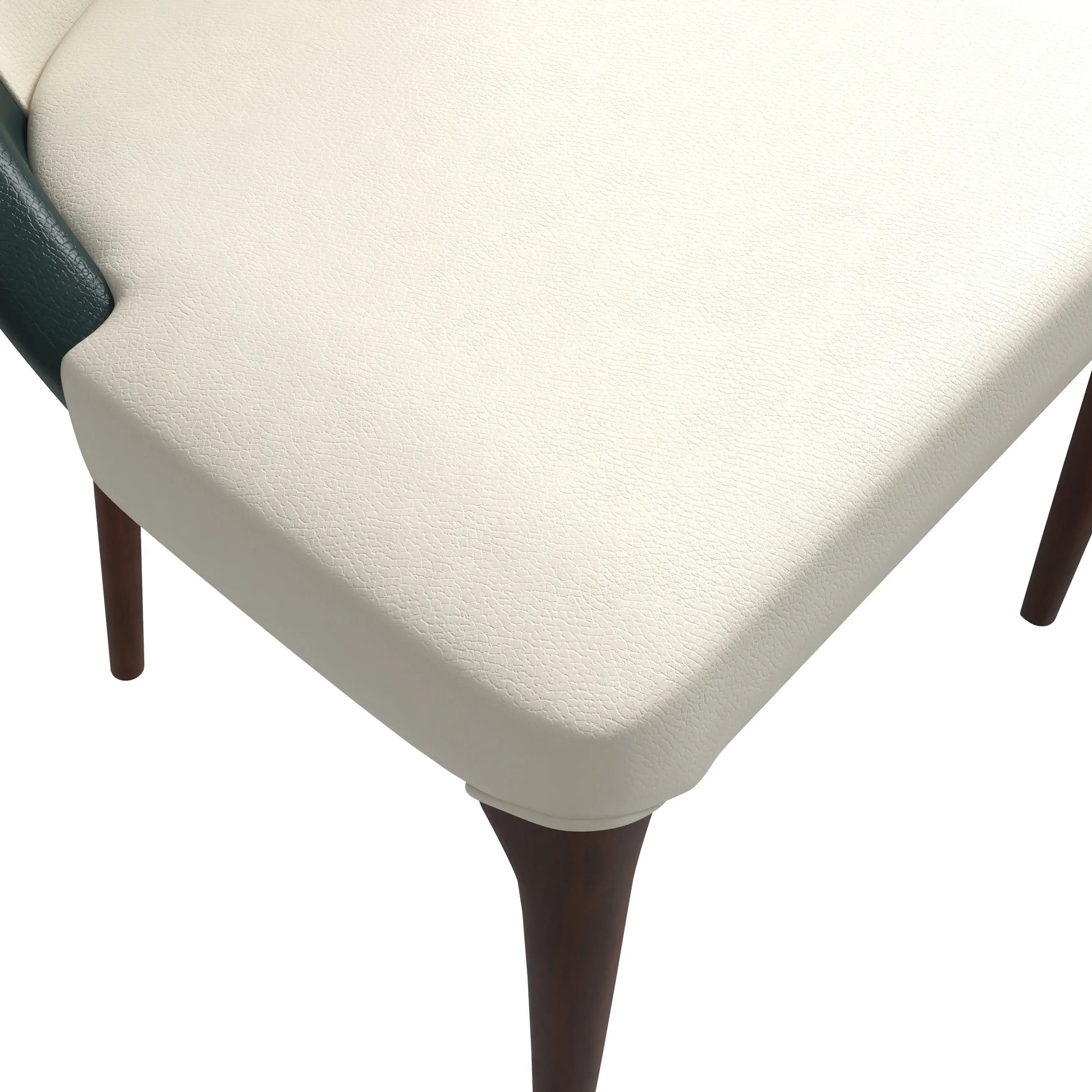 Havana Leather Dining Chair with a Two-Tone Color Design and Rubberwood Legs Set of 2 - Elax Furniture