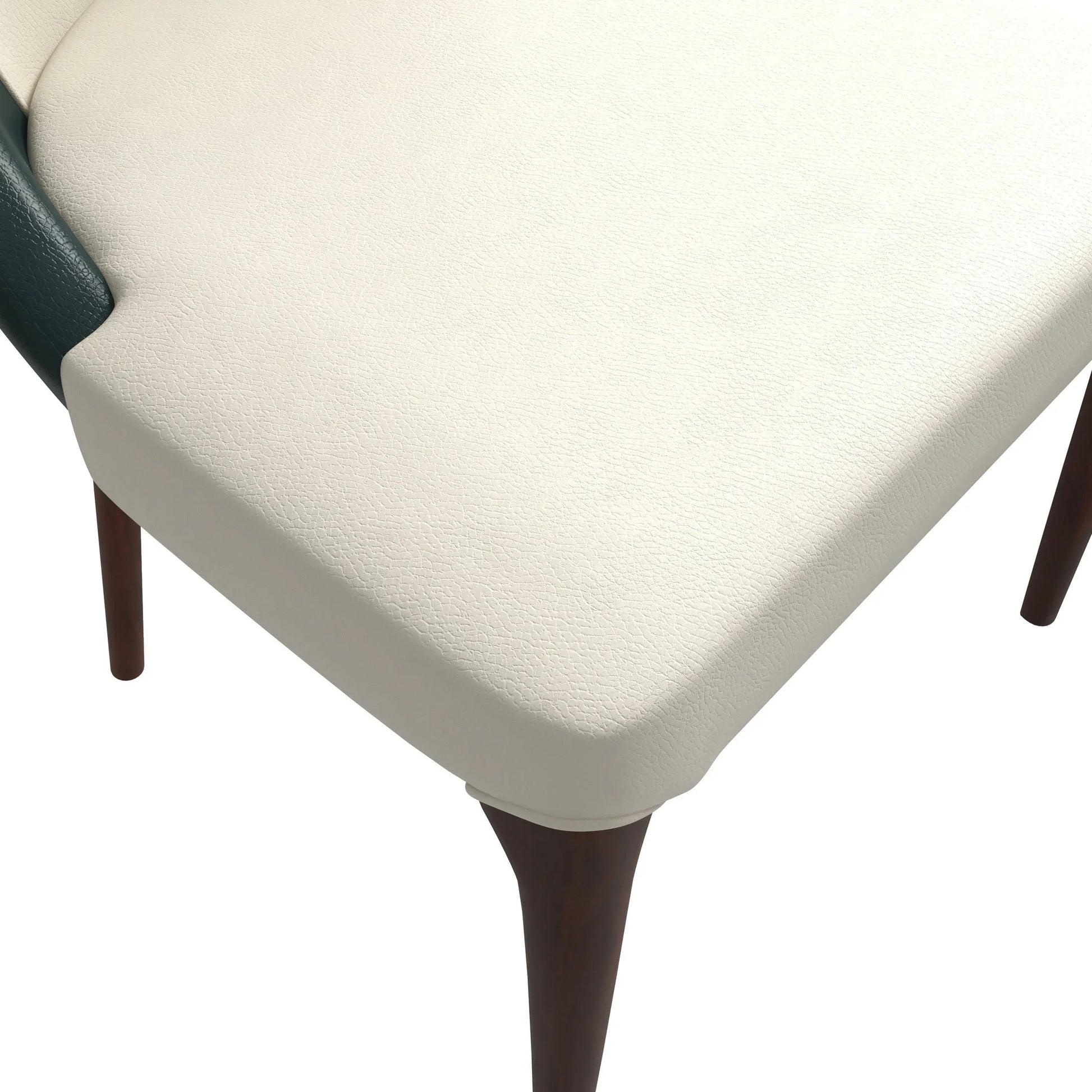 Havana Leather Dining Chair with a Two-Tone Color Design and Rubberwood Legs - Elax Furniture