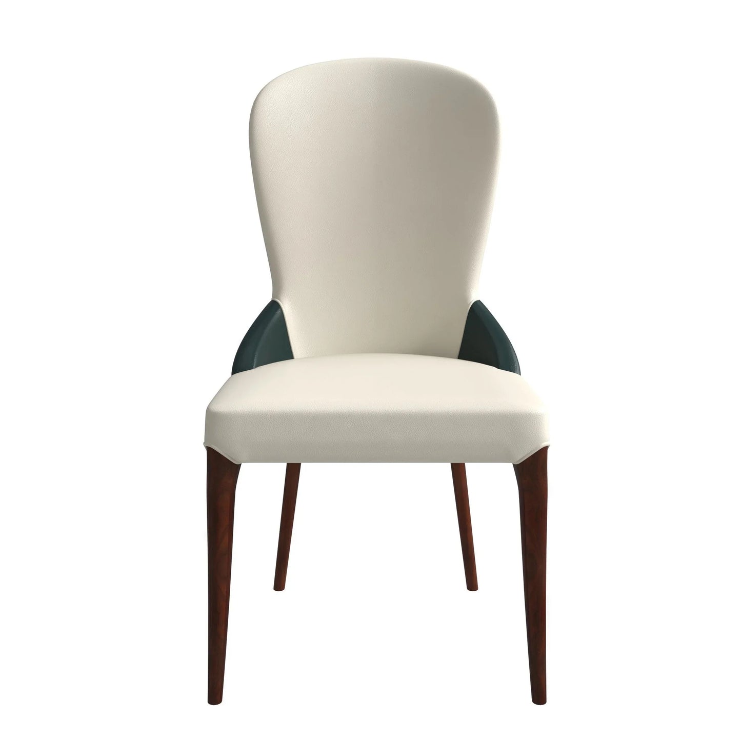 Havana Leather Dining Chair with a Two-Tone Color Design and Rubberwood Legs - Elax Furniture