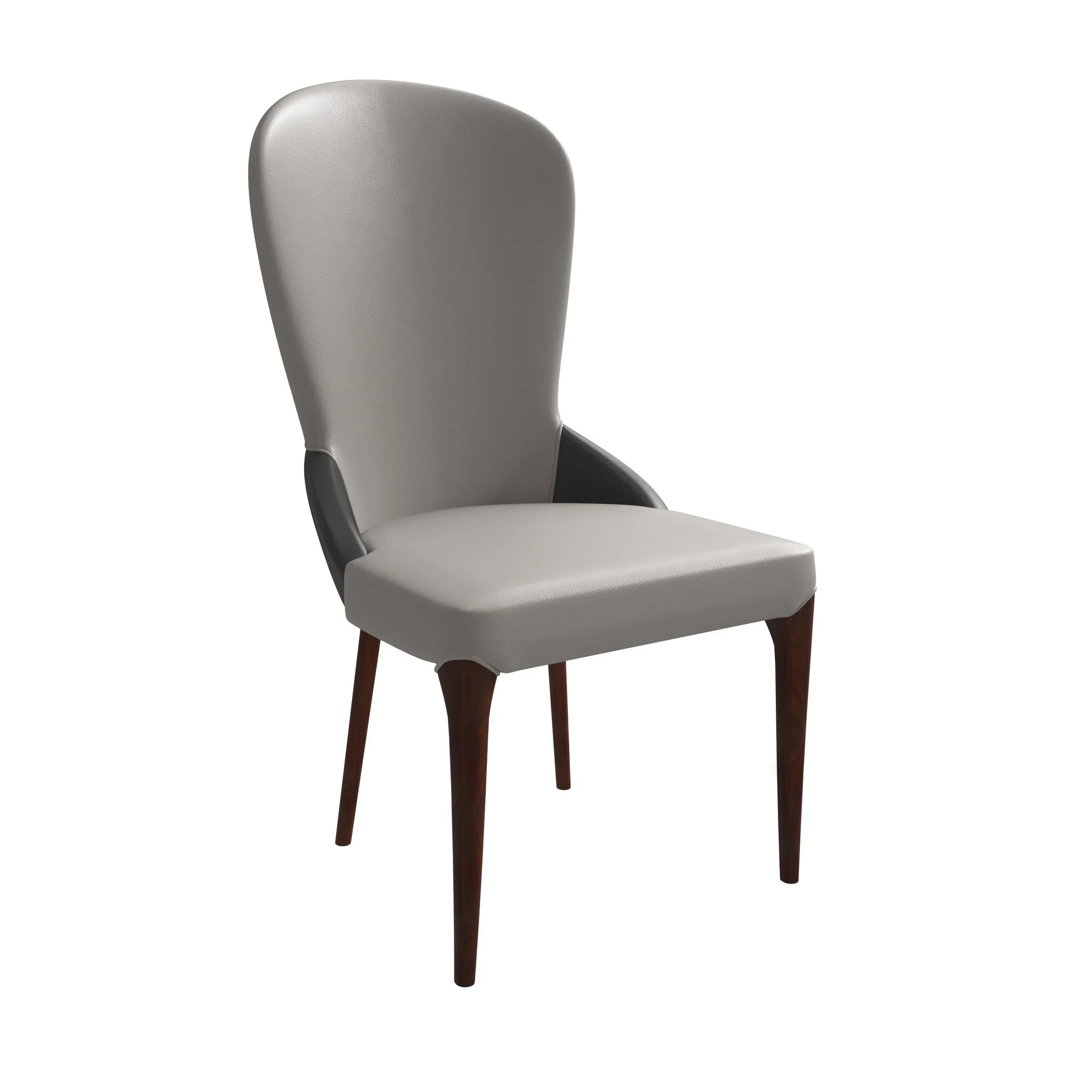Havana Leather Dining Chair with a Two-Tone Color Design and Rubberwood Legs - Elax Furniture