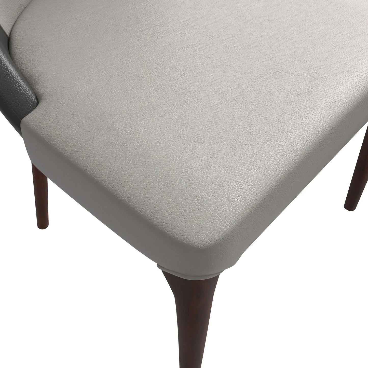 Havana Leather Dining Chair with a Two-Tone Color Design and Rubberwood Legs - Elax Furniture
