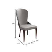 Havana Leather Dining Chair with a Two-Tone Color Design and Rubberwood Legs - Elax Furniture