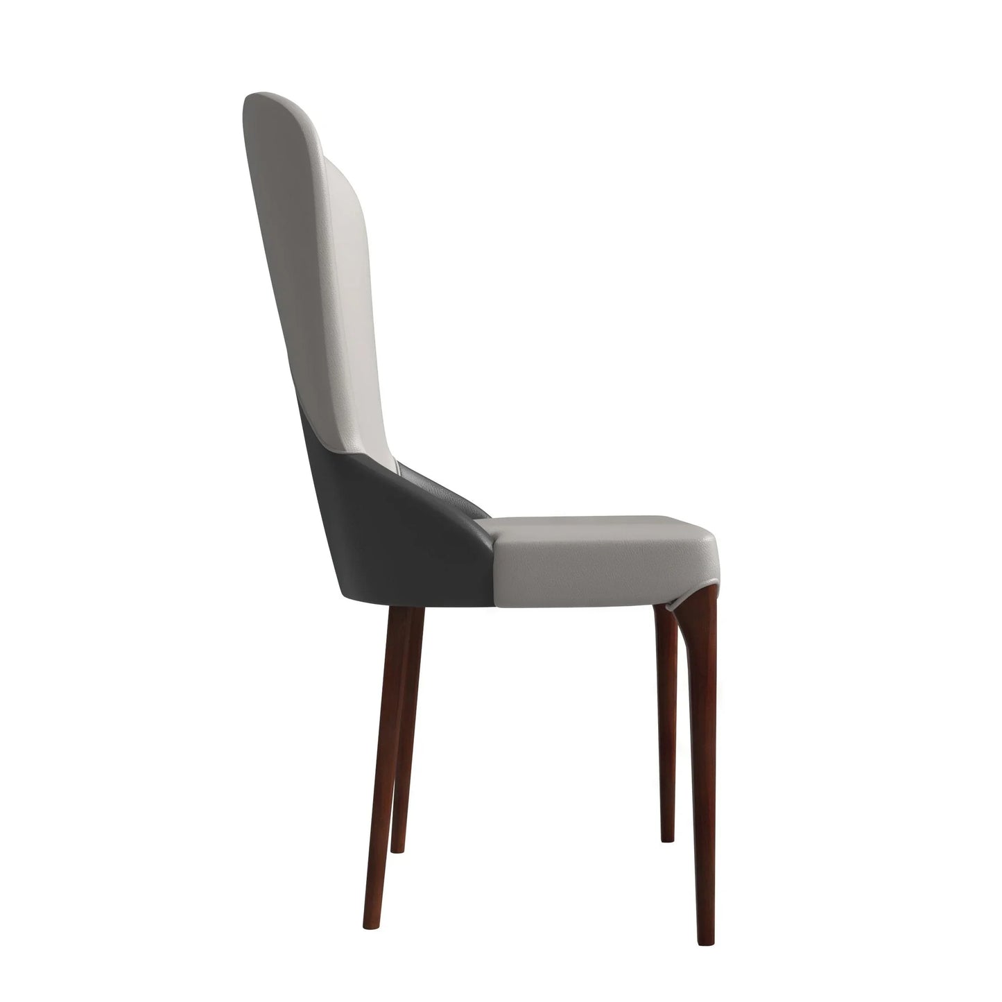 Havana Leather Dining Chair with a Two-Tone Color Design and Rubberwood Legs - Elax Furniture
