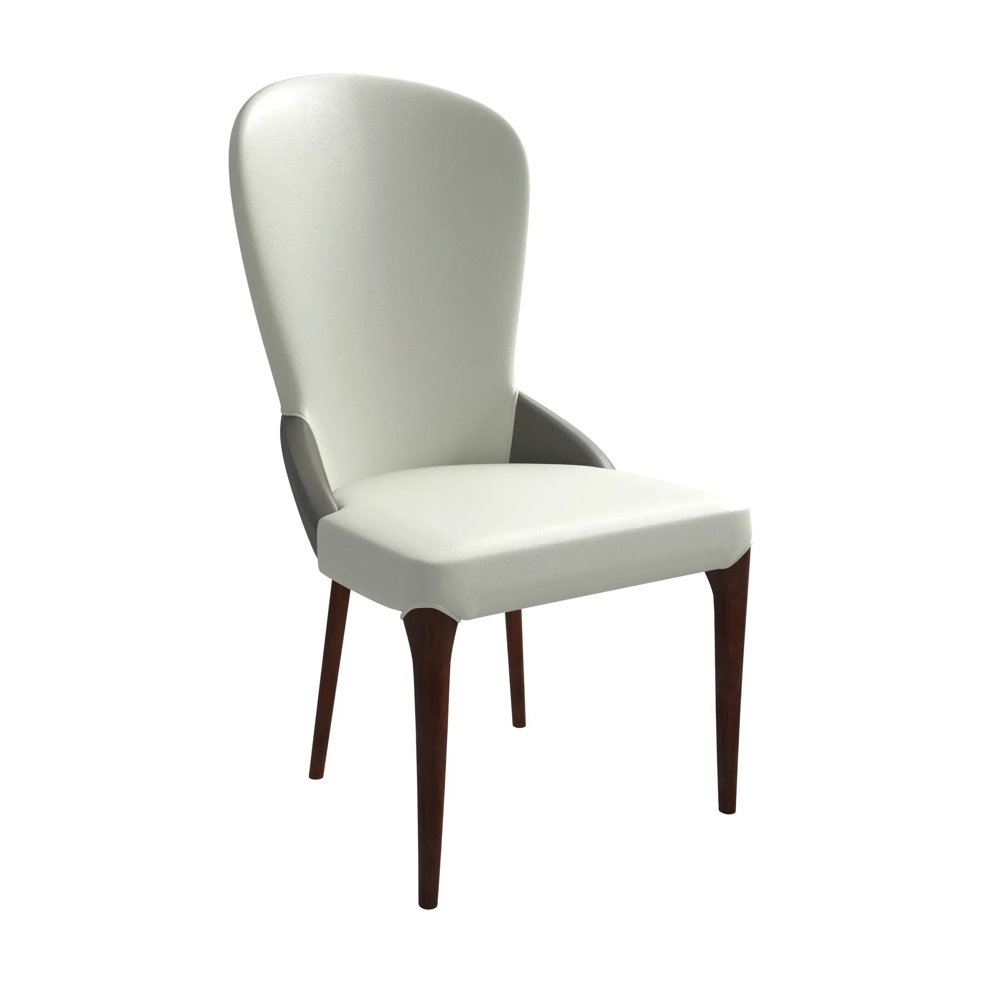 Havana Leather Dining Chair with a Two-Tone Color Design and Rubberwood Legs - Elax Furniture